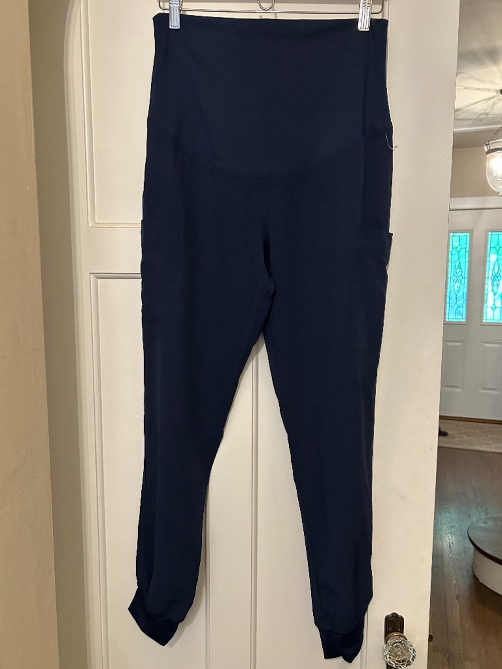 NWOT navy maternity scrub joggers